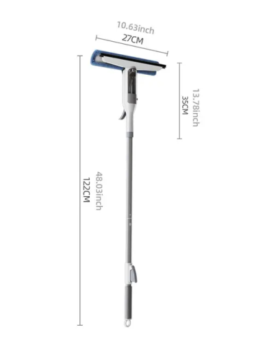 Многофункциональная швабра "Чистота", очиститель окон, стеклоочиститель с силиконовым скребком, очиститель для душа, швабра для мытья полов, мойка окон фото 2